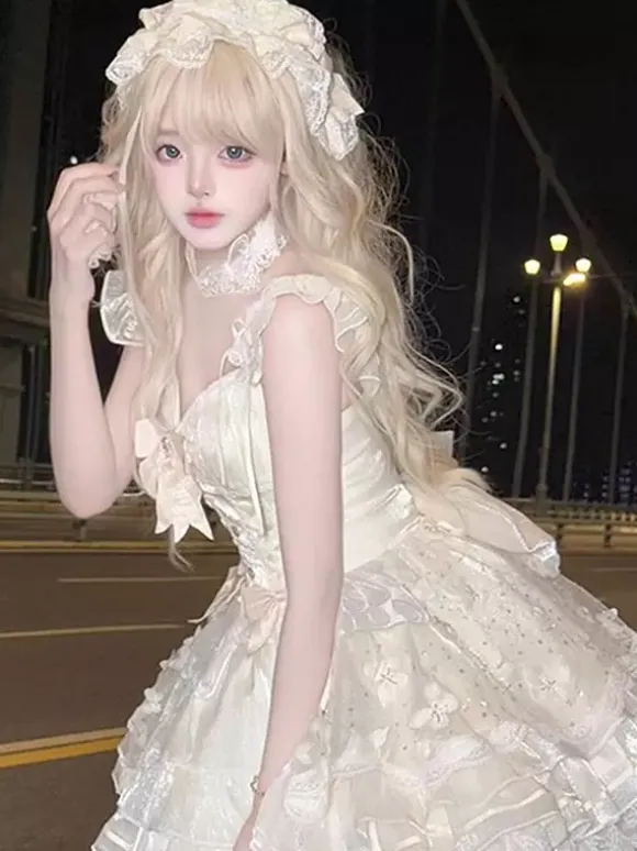 Sweet Lolita Dress Ballet JSK Polyester Sleeveless Sweet Hime Lolita Dress