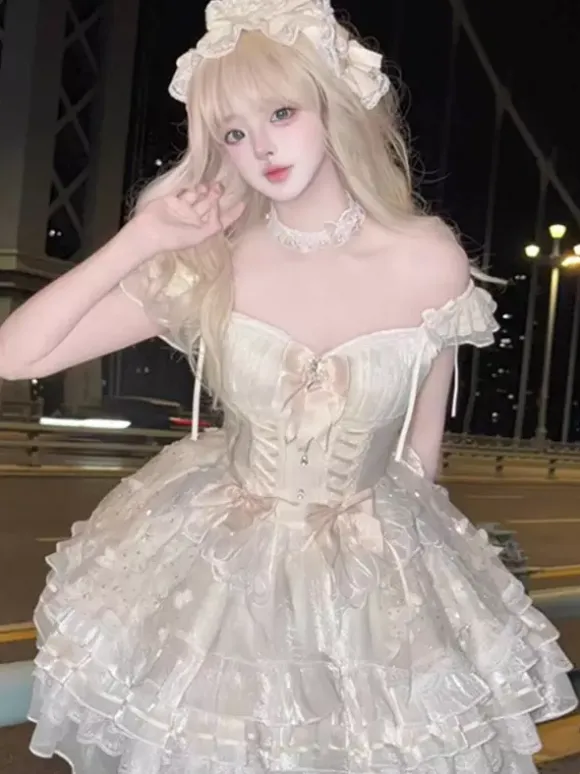 Sweet Lolita Dress Ballet JSK Polyester Sleeveless Sweet Hime Lolita Dress