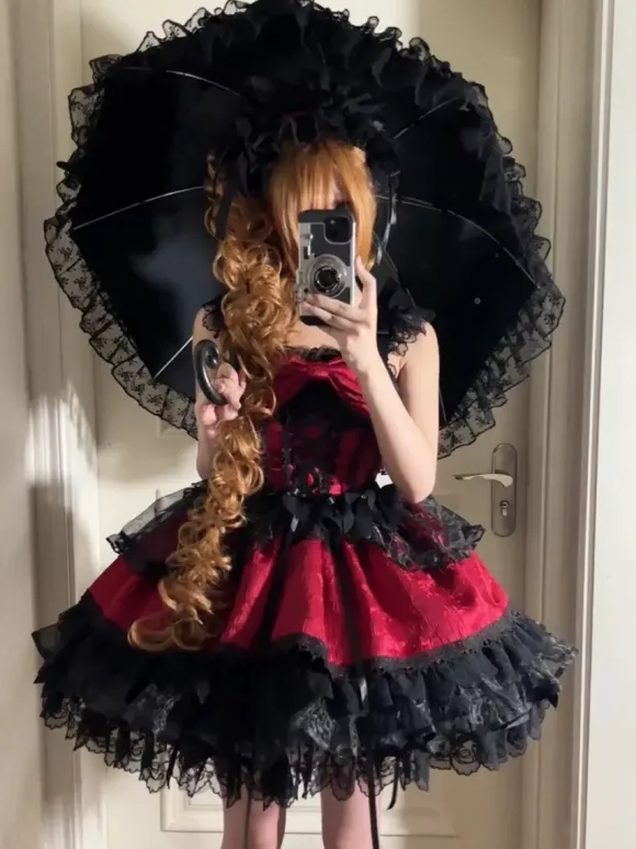 Sweet Lolita Dresses Back Bow Bandage JSK Short Lolita Dress