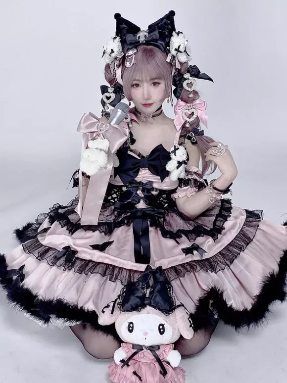 Sweet Lolita Dresses Ruffles lolita Singing Dress Princess Suspender Dress