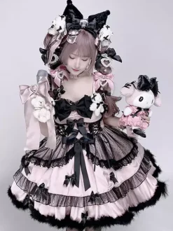 Sweet Lolita Dresses Ruffles lolita Singing Dress Princess Suspender Dress