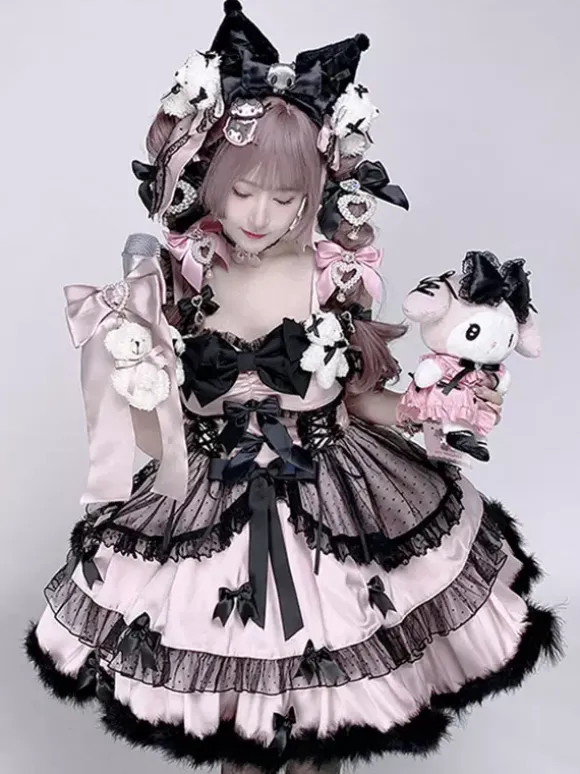 Sweet Lolita Dresses Ruffles lolita Singing Dress Princess Suspender Dress