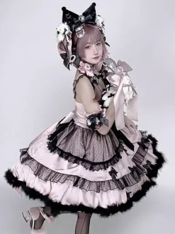 Sweet Lolita Dresses Ruffles lolita Singing Dress Princess Suspender Dress