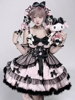 Sweet Lolita Dresses Ruffles lolita Singing Dress Princess Suspender Dress
