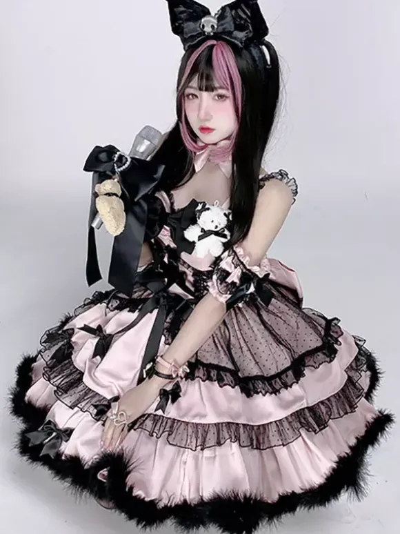 Sweet Lolita Dresses Ruffles lolita Singing Dress Princess Suspender Dress