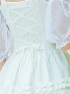 Sweet Lolita Dress Lace Ruffle Chiffon Lolita Jumper Skirt