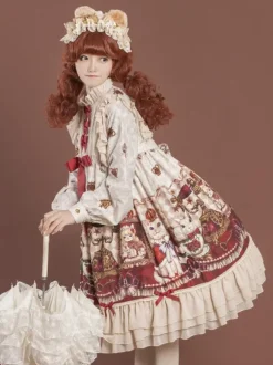 Sweet Lolita Dress Polyester Long Sleeves Dress Lolita Dress