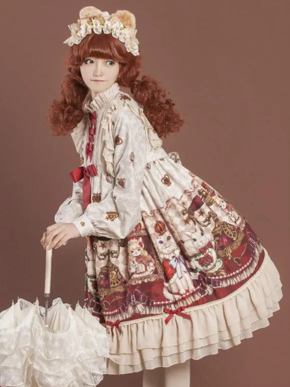 Sweet Lolita Dress Polyester Long Sleeves Dress Lolita Dress