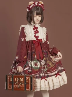 Sweet Lolita Dress Polyester Long Sleeves Dress Lolita Dress