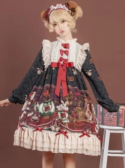 Sweet Lolita Dress Polyester Long Sleeves Dress Lolita Dress
