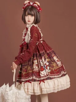 Sweet Lolita Dress Polyester Long Sleeves Dress Lolita Dress