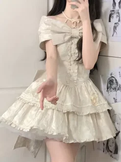 Sweet Lolita Dress Polyester Sleeveless Jumper Skirt Sweet Lolita Dress