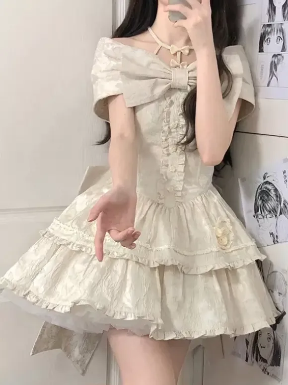 Sweet Lolita Dress Polyester Sleeveless Jumper Skirt Sweet Lolita Dress