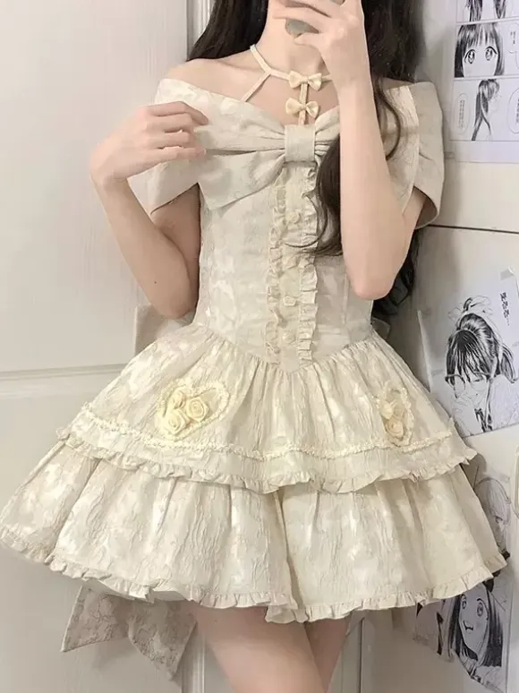 Sweet Lolita Dress Polyester Sleeveless Jumper Skirt Sweet Lolita Dress
