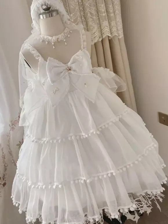 Sweet Lolita Dress Polyester Sleeveless Sweet Jumper Lolita Dress
