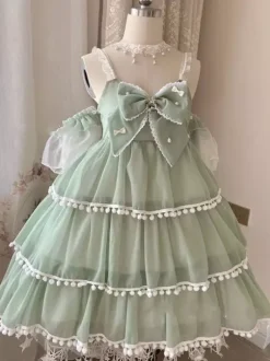 Sweet Lolita Dress Polyester Sleeveless Sweet Jumper Lolita Dress