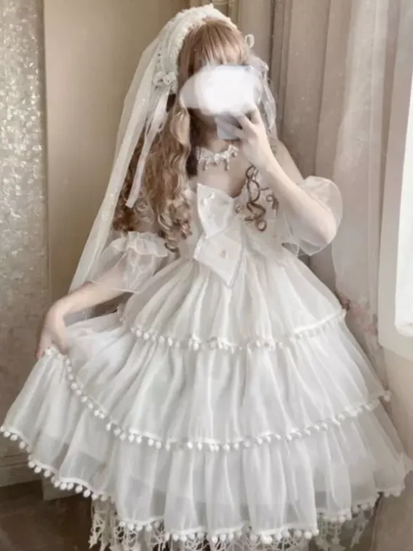 Sweet Lolita Dress Polyester Sleeveless Sweet Jumper Lolita Dress