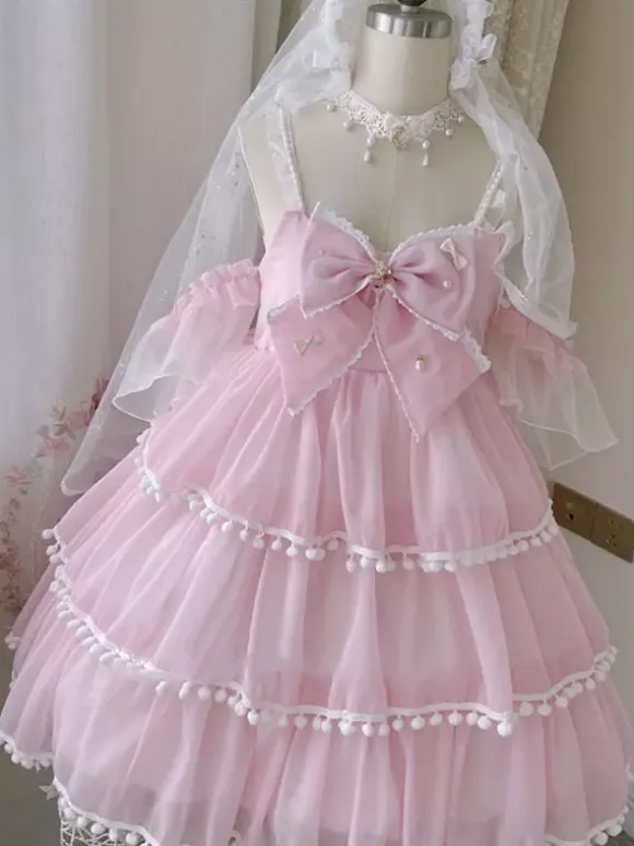 Sweet Lolita Dress Polyester Sleeveless Sweet Jumper Lolita Dress