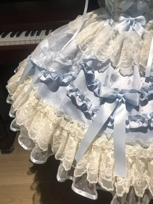 Sweet Lolita Dress Polyester Sleeveless Bows Sweet Jumper Skirt Pink Lolita Dress
