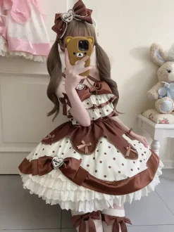 Sweet Lolita Dress Polyester Sleeveless Sweet Jumper Lolita Dress