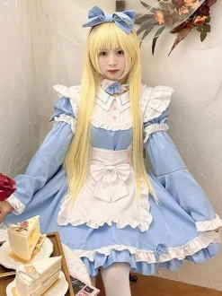 Sweet Lolita Dress Polyester Long Sleeves Dress