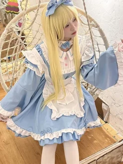 Sweet Lolita Dress Polyester Long Sleeves Dress