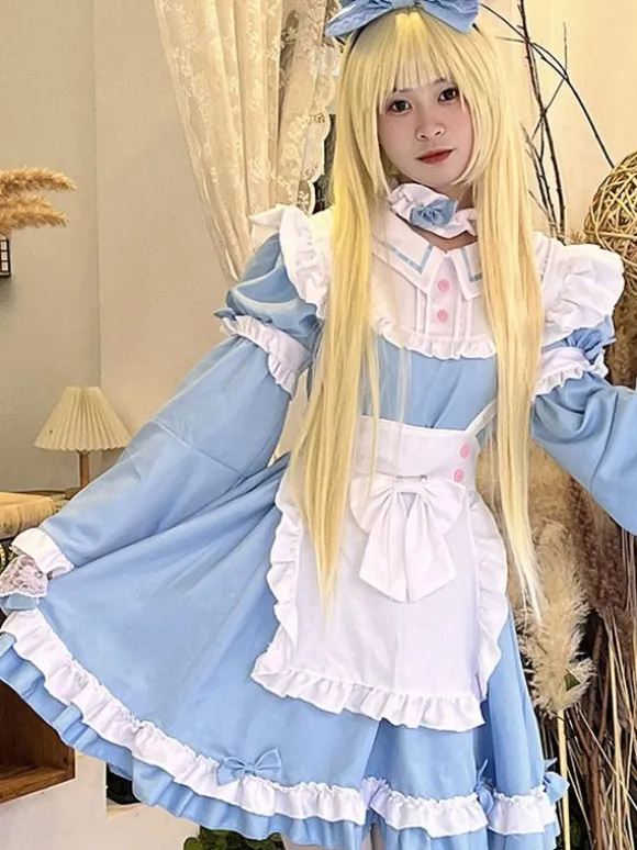 Sweet Lolita Dress Polyester Long Sleeves Dress