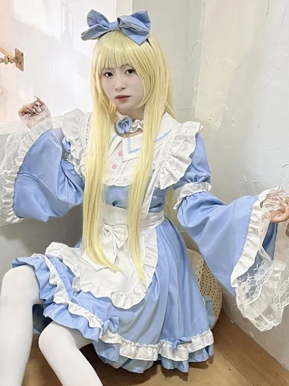 Sweet Lolita Dress Polyester Long Sleeves Dress
