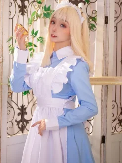 Sweet Lolita Dress Polyester Long Sleeves Ruffles Dress