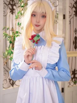 Sweet Lolita Dress Polyester Long Sleeves Ruffles Dress