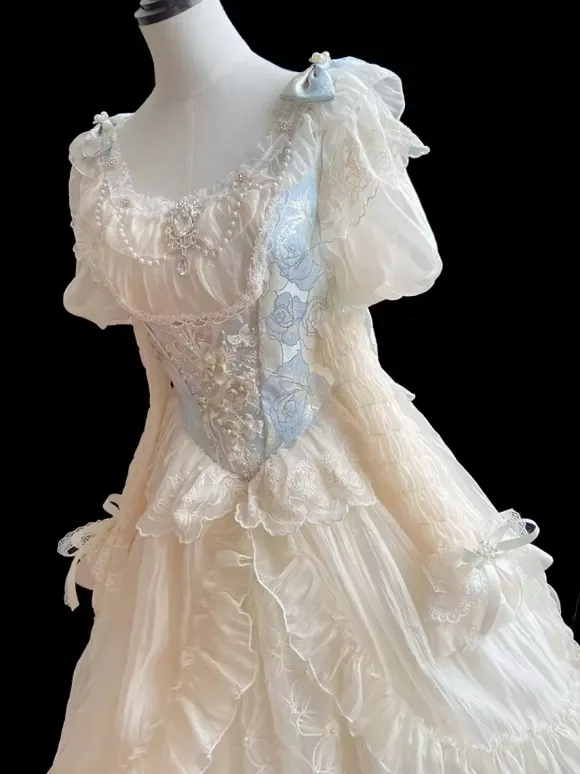 Sweet Lolita Dress Polyester long Sleeves Dress Lolita Wedding Dress