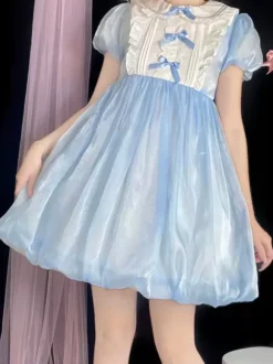 Sweet Lolita Dress Polyester Short Sleeves Sweet Lolita Dress