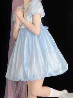 Sweet Lolita Dress Polyester Short Sleeves Sweet Lolita Dress