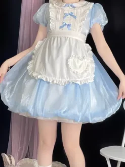 Sweet Lolita Dress Polyester Short Sleeves Sweet Lolita Dress