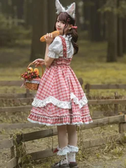 Sweet Lolita Dress Polyester Sleeveless Sweet Dress Lolita Dress
