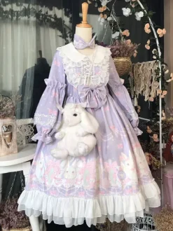 Sweet Lolita Dress Polyester Long Sleeves Dress Sweet Lolita Dress
