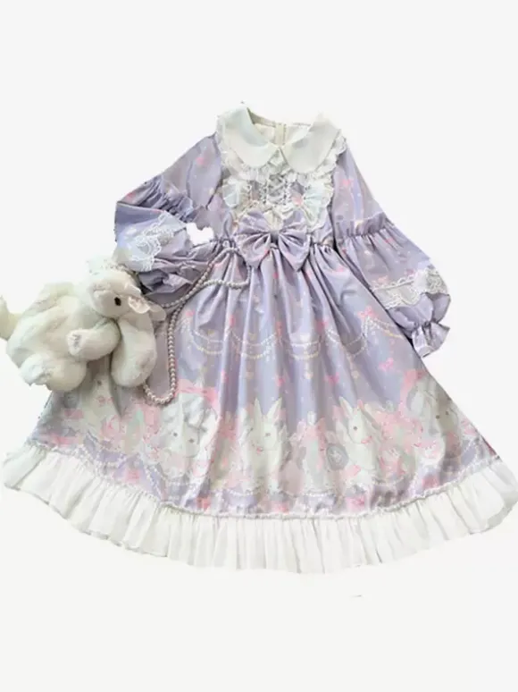Sweet Lolita Dress Polyester Long Sleeves Dress Sweet Lolita Dress