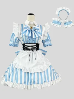 Sweet Lolita Dress Polyester Short Sleeves Dress