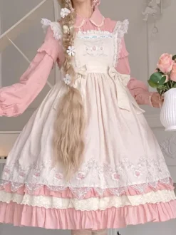 Sweet Lolita Dress Polyester Long Sleeves Dress
