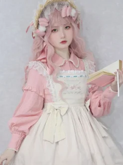 Sweet Lolita Dress Polyester Long Sleeves Dress