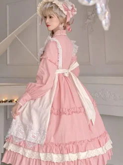 Sweet Lolita Dress Polyester Long Sleeves Dress