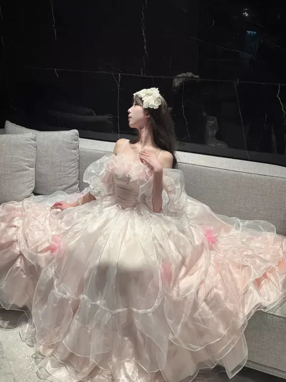 Sweet Lolita Dress Short Sleeves Jumper Bride Wedding Hime Lolita Dress