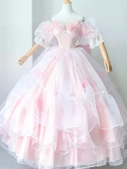 Sweet Lolita Dress Short Sleeves Jumper Bride Wedding Hime Lolita Dress