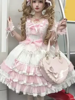 Sweet Lolita Dress Short Sleeves Sweet Dress Lolita Dress