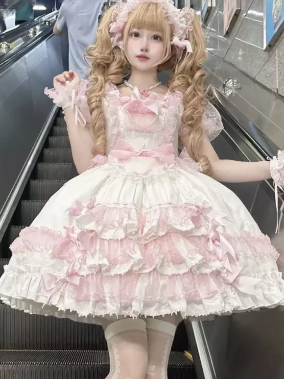 Sweet Lolita Dress Short Sleeves Sweet Dress Lolita Dress