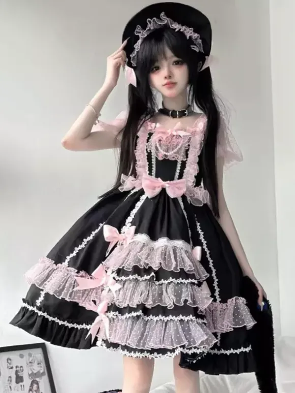 Sweet Lolita Dress Short Sleeves Sweet Dress Lolita Dress