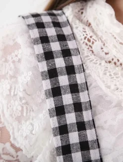 Sweet Lolita Dress SK Check Bow Lolita Suspender Skirt