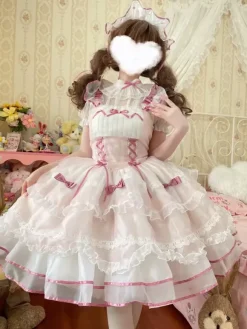 Sweet Lolita Dress Sleeveless Sweet Jumper Lolita Dress