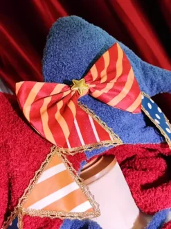 Sweet Lolita Hat Bows Accessory Color Block Polyester Red Lolita Accessories