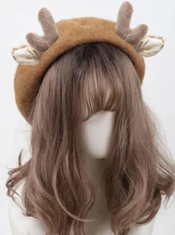 Sweet Lolita Hat Coffee Brown Accessory Polyester Lolita Accessories